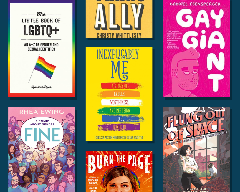 Collage of LGBTQ+ book covers